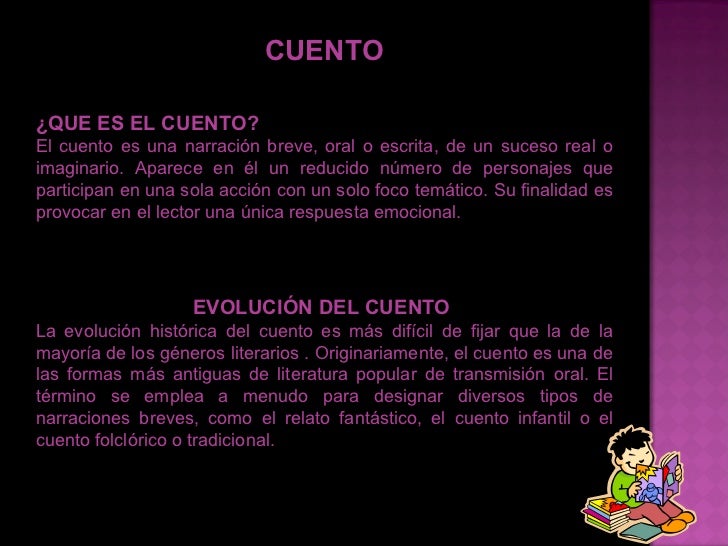 Evolucion Del Cuento Exposicion Del Cuento