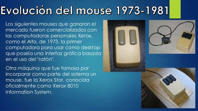 Evolucion del mouse