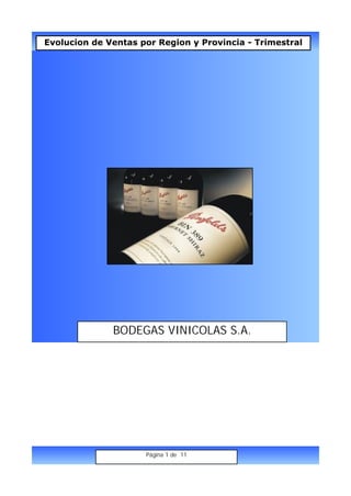 Evolucion de Ventas por Region y Provincia - Trimestral




              BODEGAS VINICOLAS S.A.




                     Página 1 de 11
 