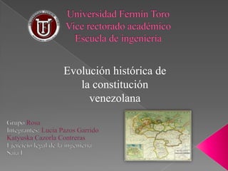 Evolución histórica de
la constitución
venezolana

 