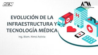 Ing. Biom. Nimsi Astivia
EVOLUCIÓN DE LA
INFRAESTRUCTURA Y
TECNOLOGÍA MÉDICA
 