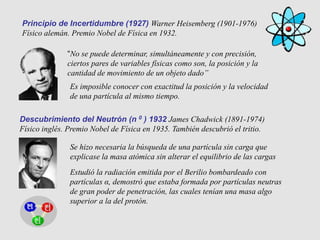 Principio de Incertidumbre (1927) Warner Heisemberg (1901-1976)
Físico alemán. Premio Nobel de Física en 1932.
“No se pued...