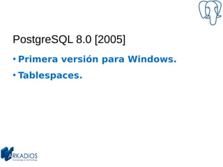 Evolucion de PostgreSQL hasta 9.4 | PDF