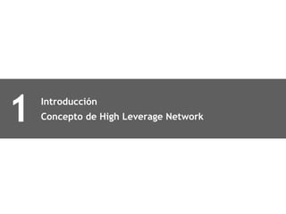 Introducción  Concepto de High Leverage Network 1 