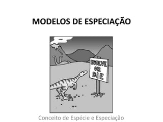 MODELOS DE ESPECIAÇÃO
Conceito de Espécie e Especiação
 