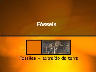 Fósseis




Fossiles = extraído da terra
 