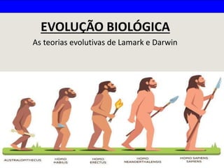 EVOLUÇÃO BIOLÓGICA
As teorias evolutivas de Lamark e Darwin
 
