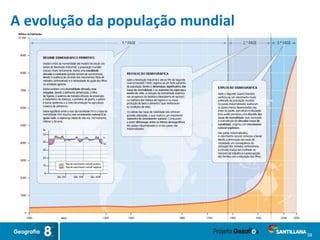 39
A evolução da população mundial
 
