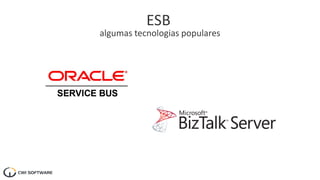 ESB
algumas tecnologias populares
 