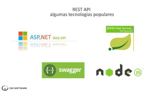 REST API
algumas tecnologias populares
 