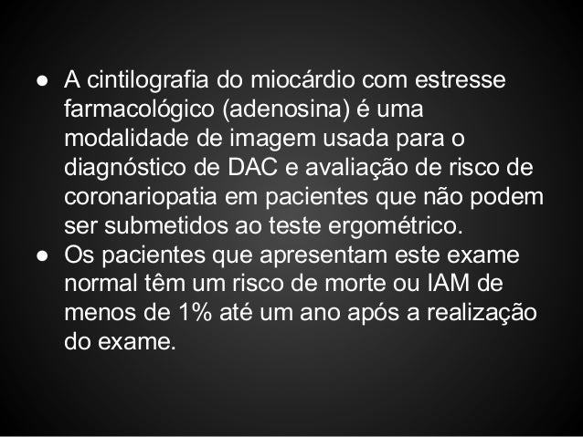 Exame cintilografia do miocardio