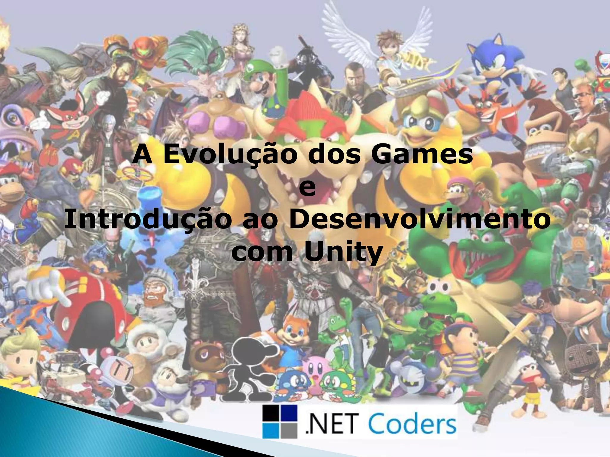 A Evolução dos Games
e
Introdução ao Desenvolvimento
com Unity
 