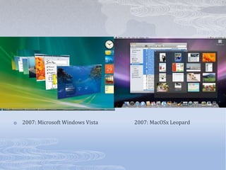 2007: Microsoft Windows Vista	                 	      2007: MacOSxLeopard