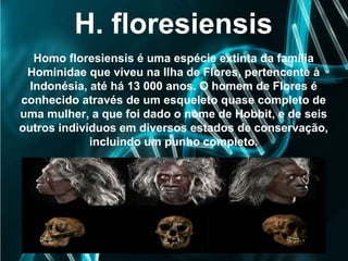 H. floresiensis
Homo floresiensis é uma espécie extinta da família
Hominidae que viveu na Ilha de Flores, pertencente à
In...