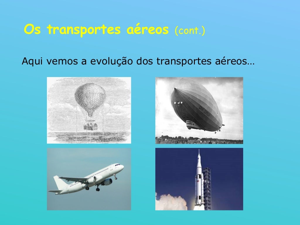 A evolução dos meios de transporte