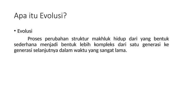 EVOLUSI MATERI KELAS 12 BIOLOGI SMA KURIKULUM 2013 | PPT