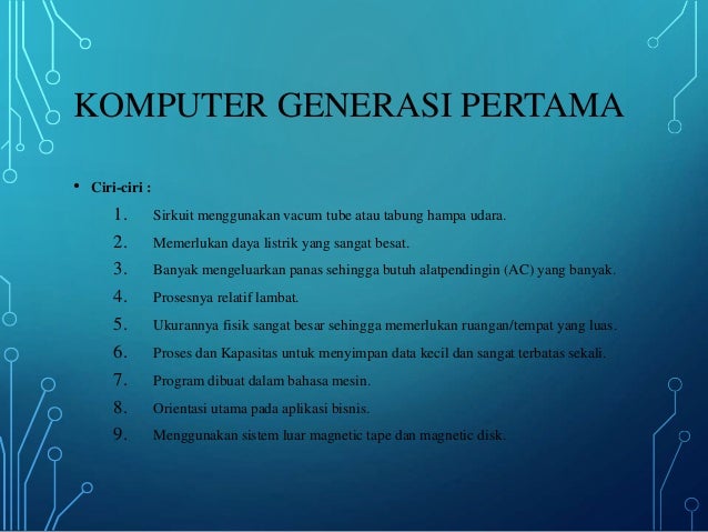 Sejarah Perkembangan Komputer