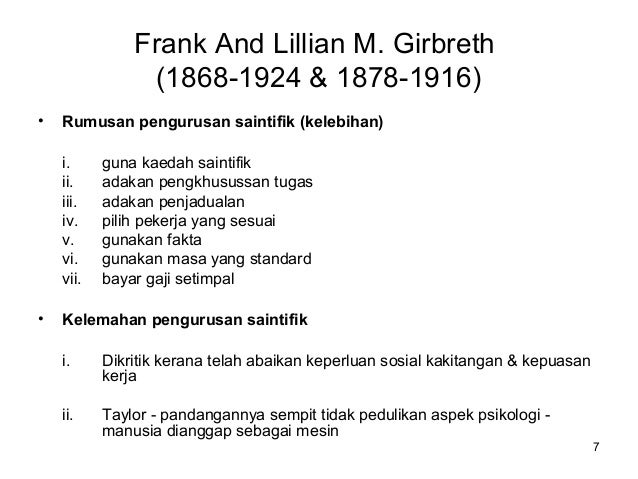 Evolusi pemikiran pengurusan