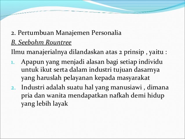 Evolusi Teori Manajemen