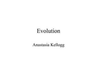 Evolution Anastasia Kellogg 