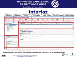 Interfaz




Imagen extraida de la Guía de Usuario de Evolution 2.3 licenciada bajo GFDL (GNU Free Documentation License)
 