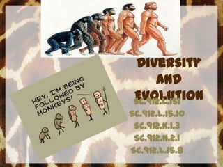 Diversity
      and
 Evolution
 SC.912.L.151
SC.912.L.15.10
 SC.912.N.1.3
 SC.912.N.2.1
SC.912.L.15.8
 