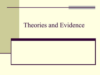 Theories and Evidence
 