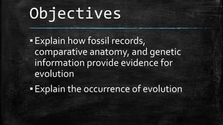 Evolution Science Grade 10 | PPTX