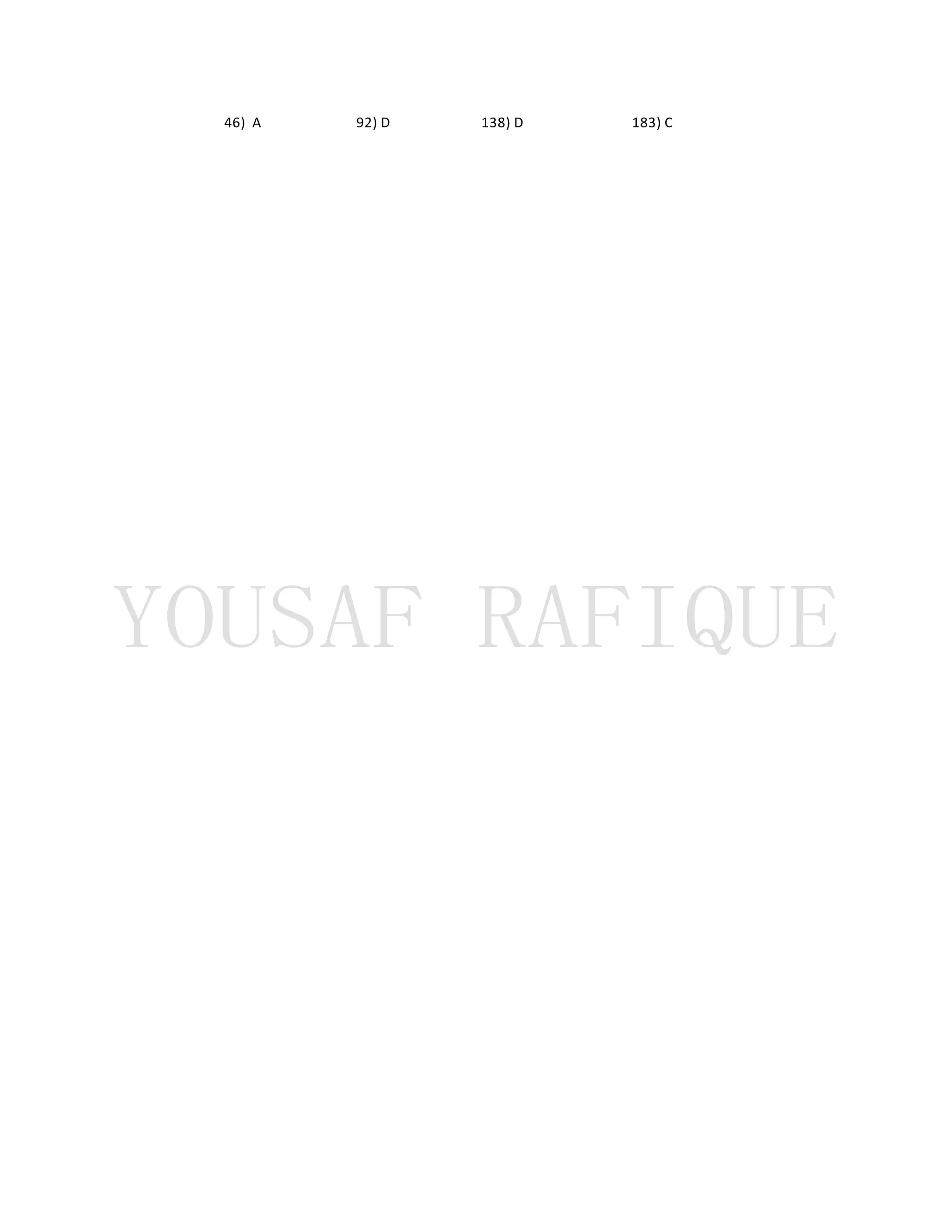 46) A 92) D 138) D 183) C
 