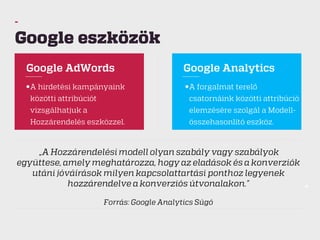Attribúciós modellezés a Google eszközeivel