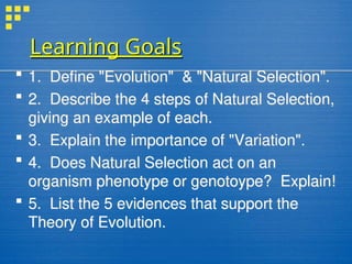 Biology Evolution and Natural Selection.ppt