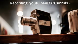 Recording: youtu.be/87XrCsv11ds 
 