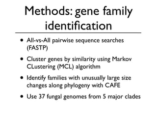 Evolution of gene family size change in fungi | PDF