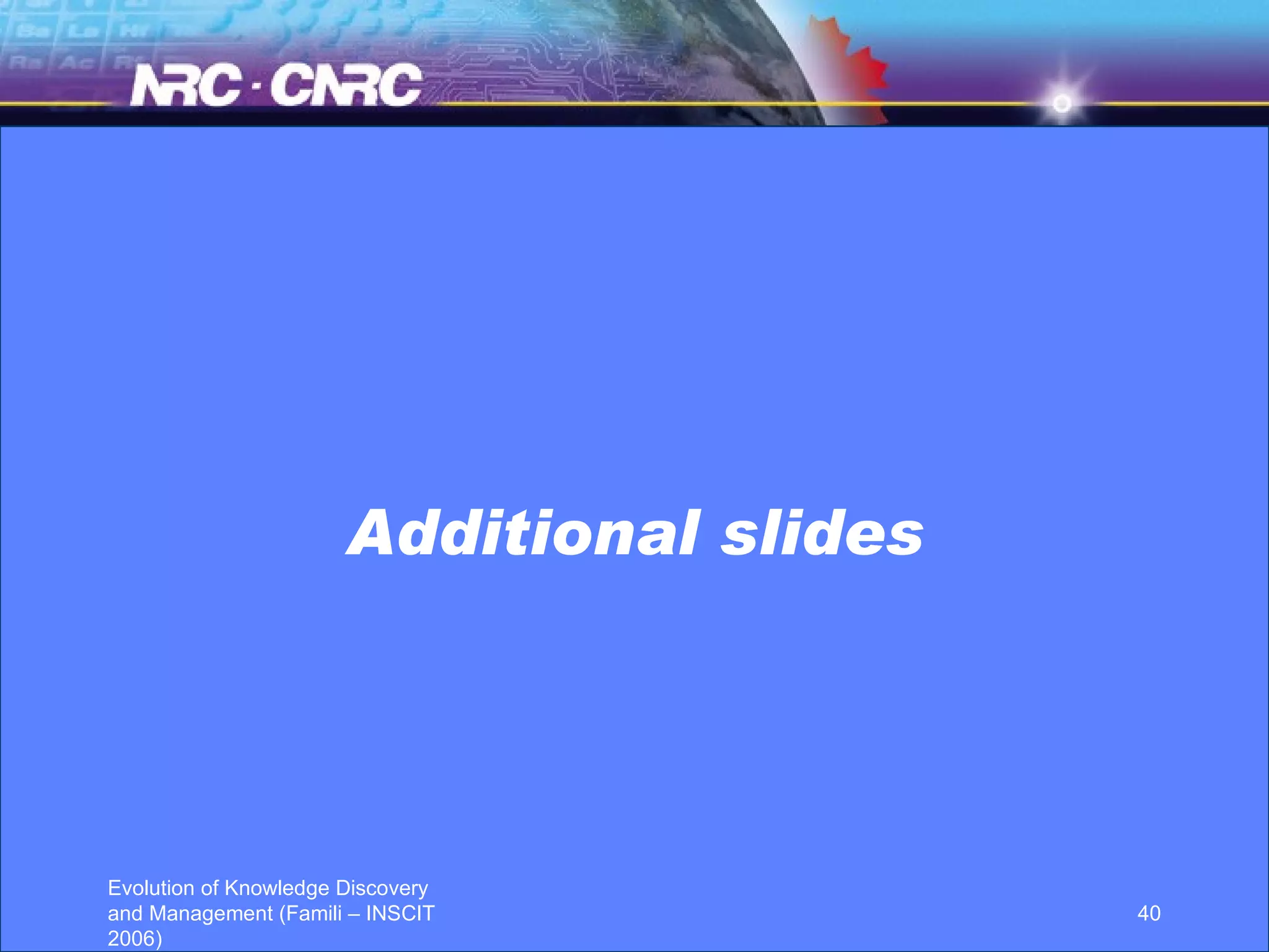 Additional slides 
