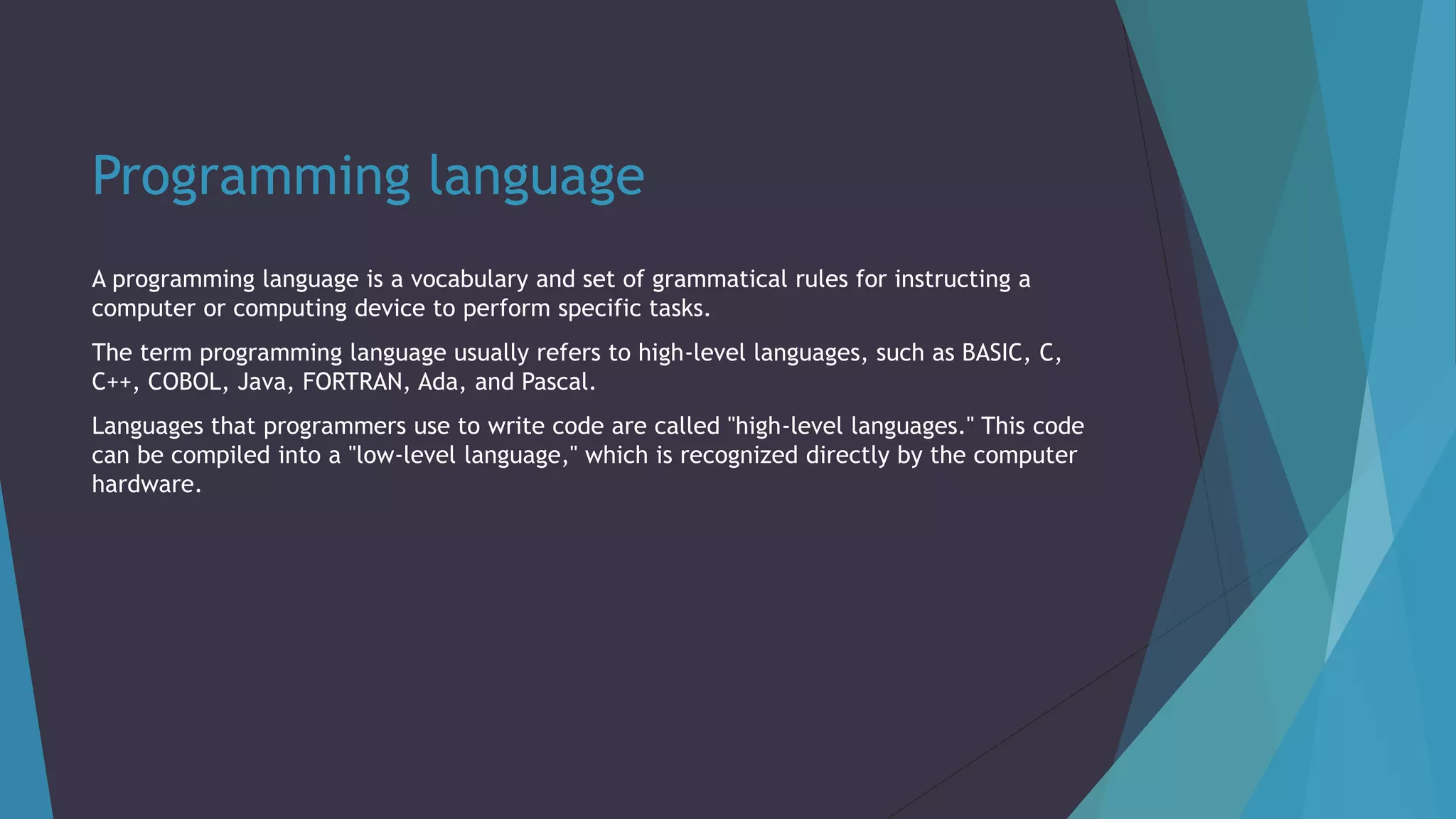 Evolution of Programming language | PPT
