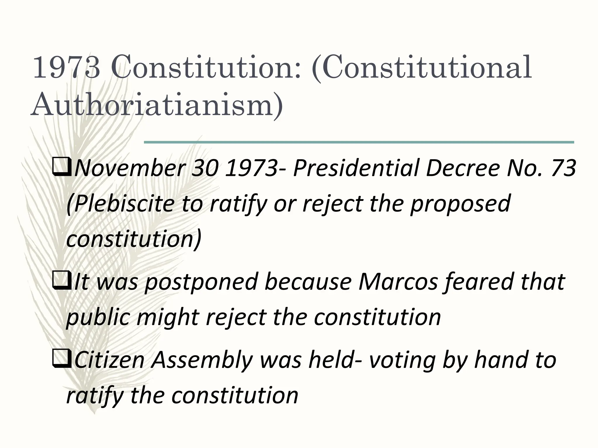 Evolution Of The Philippine Constitution Final Pdf
