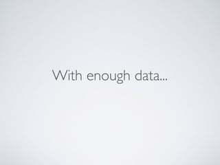 With enough data...
 
