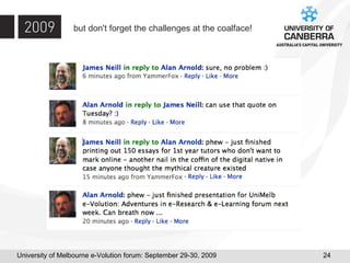 but don't forget the challenges at the coalface! 