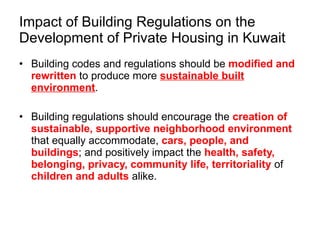 Kuwait R6 Building Code Evolution and development of architecture and urbanism in kuwait | PPT