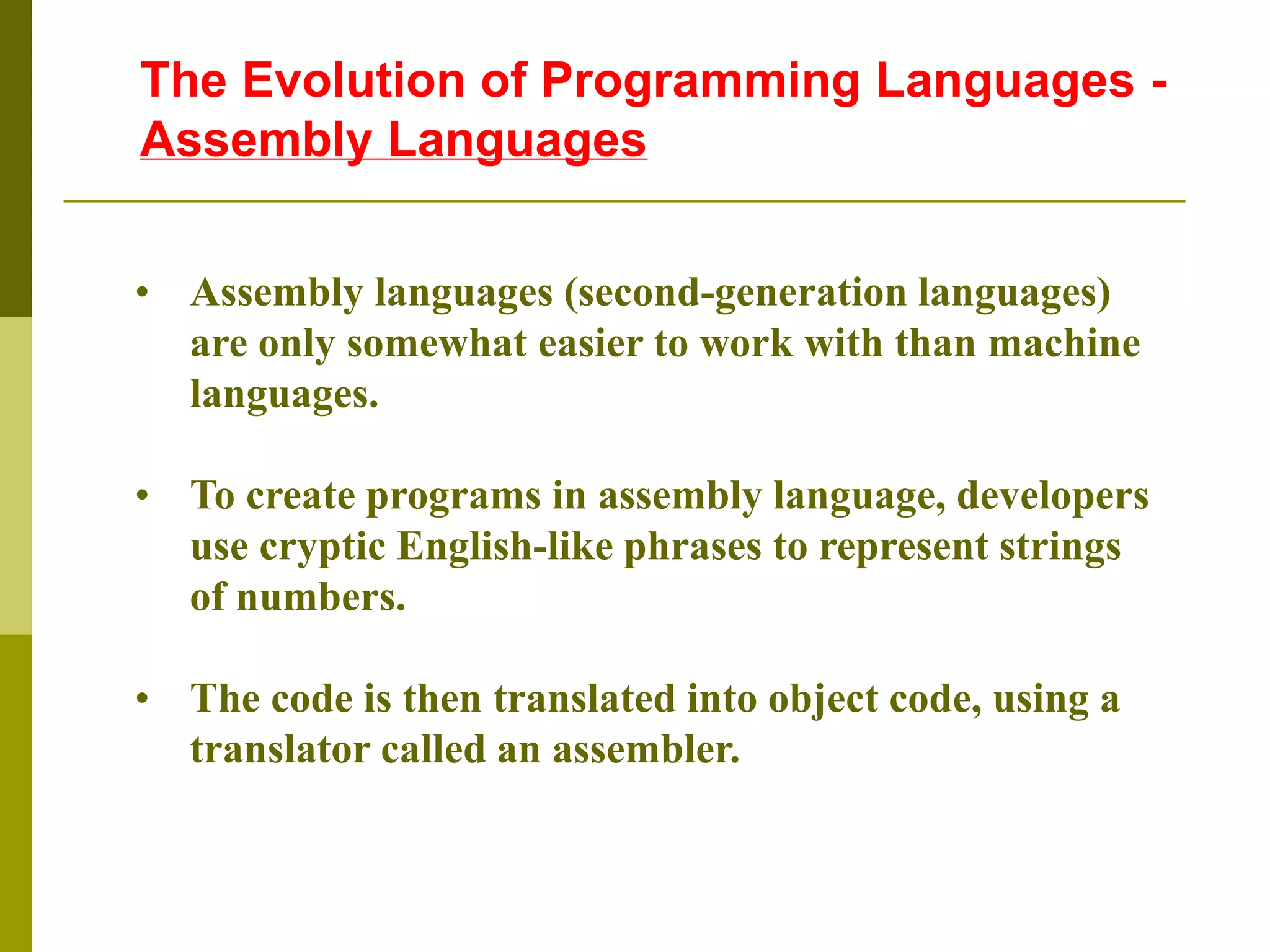 Evolution and History of Programming Languages - Software/Hardware ...