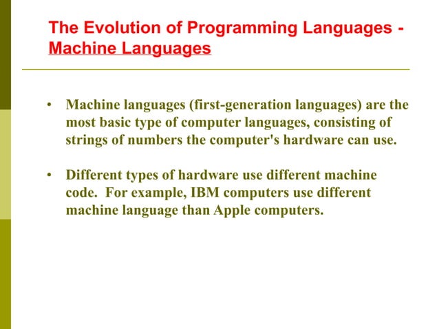 Evolution and History of Programming Languages - Software/Hardware ...