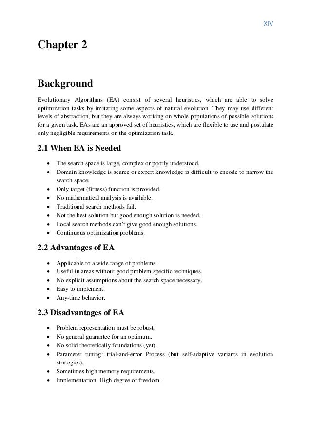 Phd thesis evolutionary algorithm