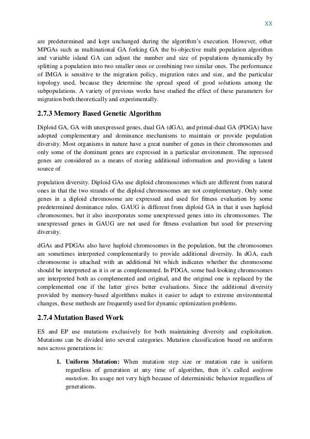 Phd thesis evolutionary algorithm