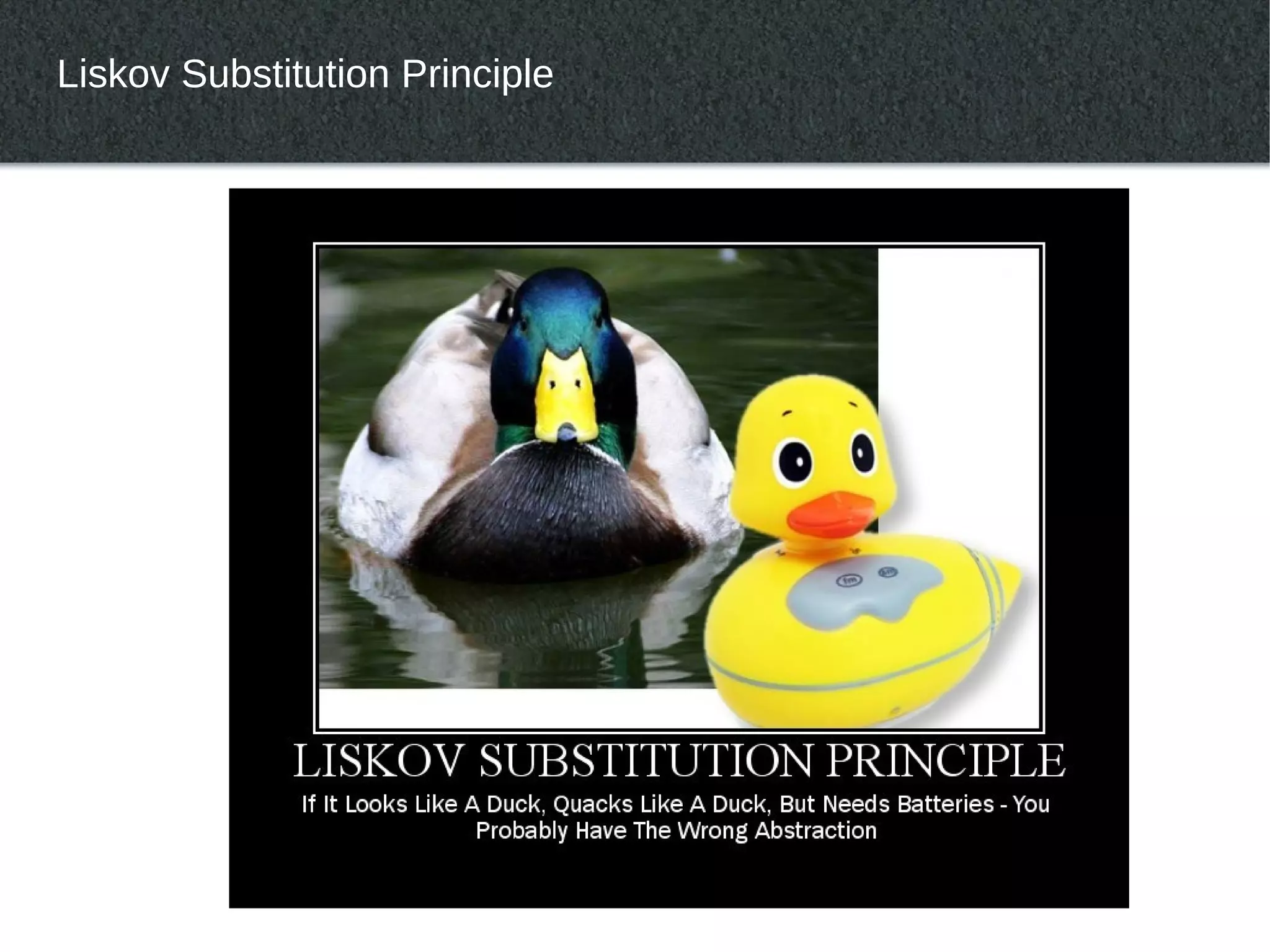 Liskov Substitution Principle
 
