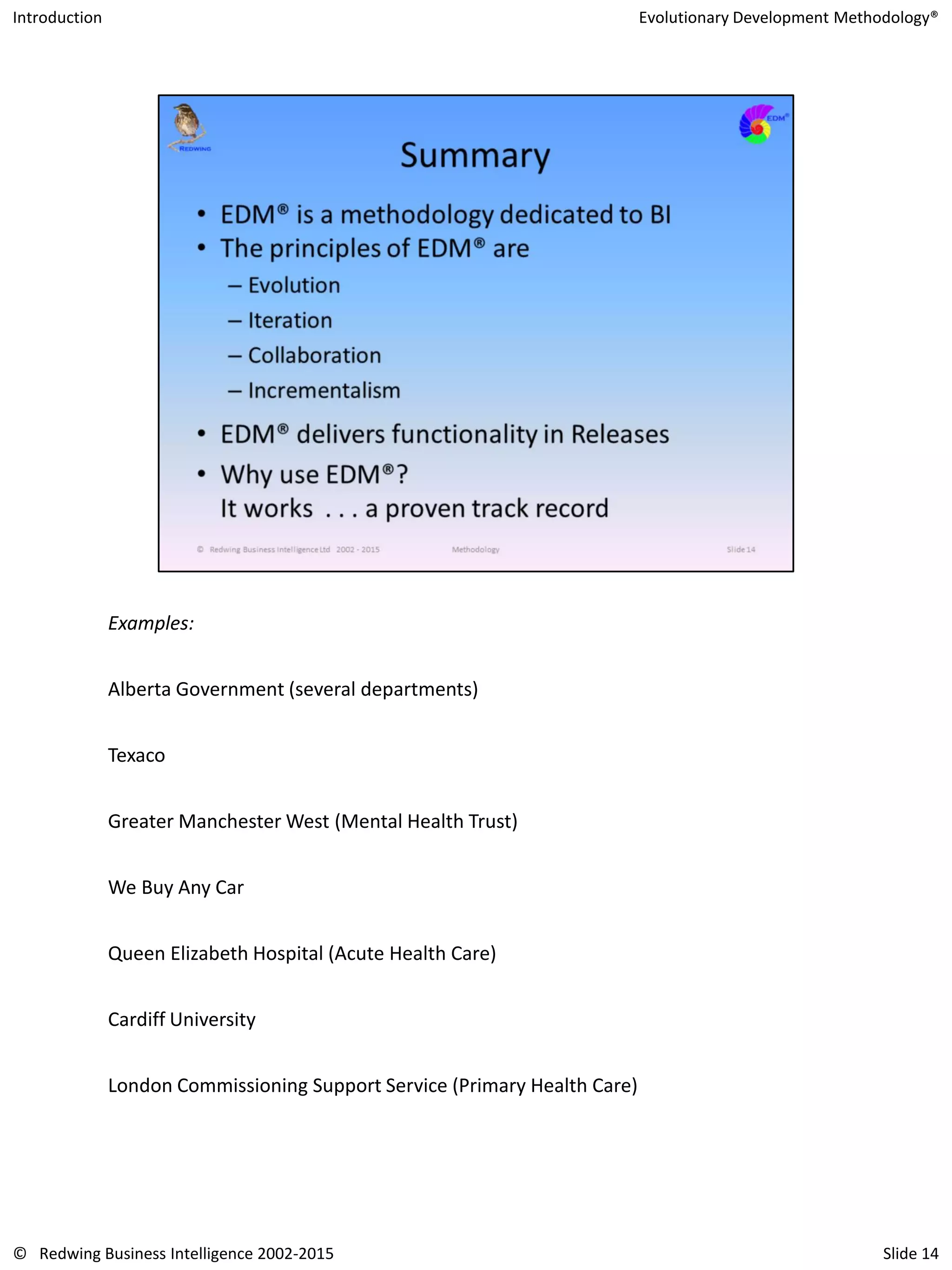 Notes for Evolutionary Development Methodology | PDF
