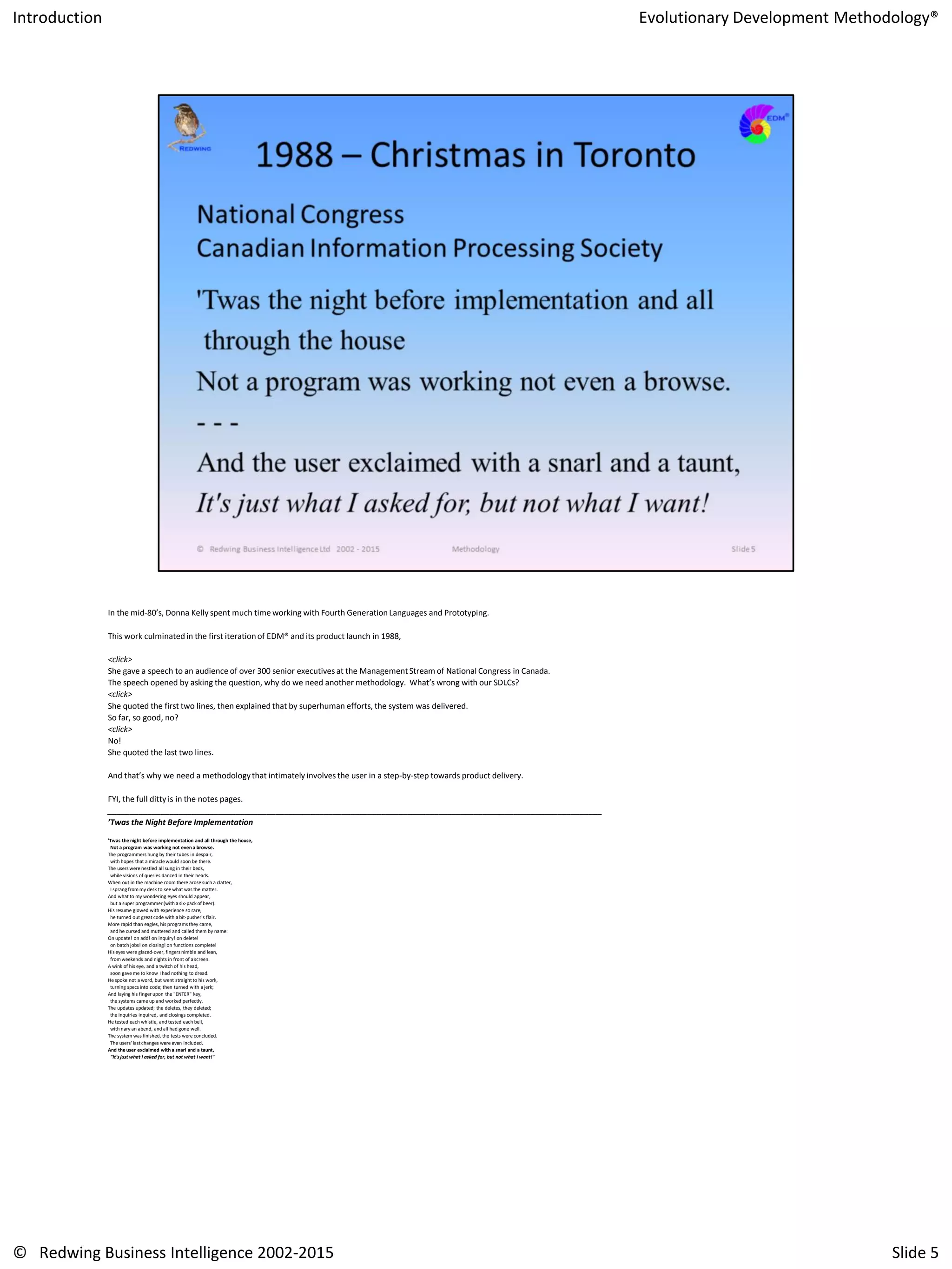 Notes for Evolutionary Development Methodology | PDF