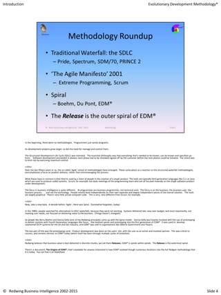 Notes for Evolutionary Development Methodology | PDF