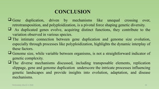 Gene Duplication and Genome Size Evolution: Mechanisms and Implications ...