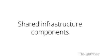 Shared infrastructure
components
 