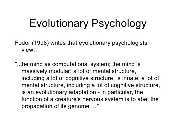 examples of evolutionary perspective